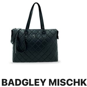 Badgley Mischka Black Quilted Handbag NWT